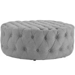 Amour Upholstered Fabric Ottoman - Image 18