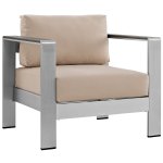 Shore Outdoor Patio Aluminum Armchair - Image 4