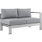Shore 6 Piece Outdoor Patio Aluminum Sectional Sofa Set - Image 6