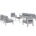 Shore 7 Piece Outdoor Patio Sectional Sofa Set - Image 7