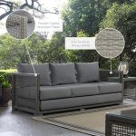 Aura Outdoor Patio Wicker Rattan Sofa - Image 7