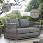 Aura Outdoor Patio Wicker Rattan Loveseat - Image 2