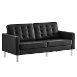 Loft 2-Piece Tufted Vegan Leather Furniture Set - Image 6