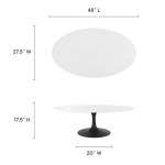 Lippa 48" Oval Wood Coffee Table - Image 4