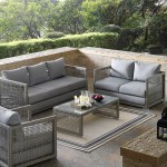 Aura 3 Piece Outdoor Patio Wicker Rattan Set