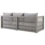 Aura 3 Piece Outdoor Patio Wicker Rattan Set - Image 5