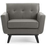 Engage Top-Grain Leather Living Room Lounge Accent Armchair - Image 5