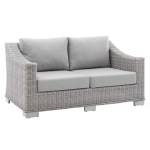 Conway Sunbrella® Outdoor Patio Wicker Rattan Loveseat - Image 9