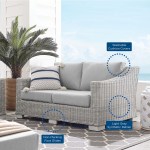 Conway Sunbrella® Outdoor Patio Wicker Rattan Loveseat - Image 2
