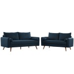 Revive Upholstered Fabric Sofa and Loveseat Set - Image 2