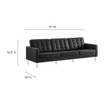 Loft 2-Piece Tufted Vegan Leather Furniture Set - Image 4