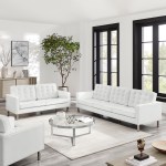 Loft 2-Piece Tufted Vegan Leather Furniture Set - Image 22