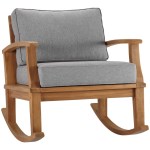 Marina Outdoor Patio Teak Rocking Chair - Image 8