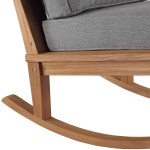 Marina Outdoor Patio Teak Rocking Chair - Image 3