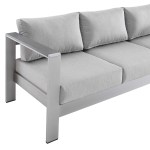 Shore Sunbrella® Fabric Aluminum Outdoor Patio Sofa - Image 4