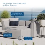 Saybrook Outdoor Patio Upholstered Loveseat and Ottoman Set - Image 2