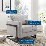 Posse Upholstered Fabric Accent Chair - Image 8