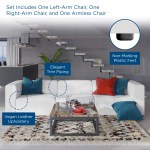 Mingle 3-Piece Vegan Leather Sectional Sofa - Image 39