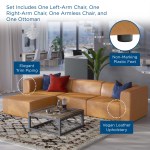 Mingle Vegan Leather Sofa and Ottoman Set - Image 14