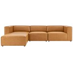 Mingle Vegan Leather Sofa and Ottoman Set - Image 3