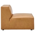 Mingle Vegan Leather Sofa and Ottoman Set - Image 9