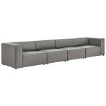 Mingle 4-Piece Vegan Leather Sectional Sofa - Image 2