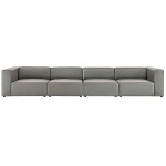 Mingle 4-Piece Vegan Leather Sectional Sofa - Image 3