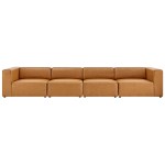 Mingle 4-Piece Vegan Leather Sectional Sofa - Image 14