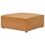 Mingle 4-Piece Vegan Leather Sofa and 2 Ottomans Set - Image 11