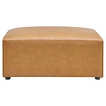 Mingle 4-Piece Vegan Leather Sofa and 2 Ottomans Set - Image 12