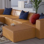 Mingle 4-Piece Vegan Leather Sofa and 2 Ottomans Set - Image 14