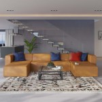 Mingle 4-Piece Vegan Leather Sofa and 2 Ottomans Set - Image 13