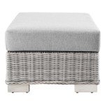 Conway Outdoor Patio Wicker Rattan Ottoman - Image 7