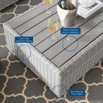 Conway 4-Piece Outdoor Patio Wicker Rattan Furniture Set - Image 4