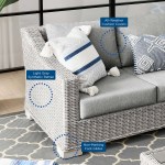 Conway 4-Piece Outdoor Patio Wicker Rattan Furniture Set - Image 3