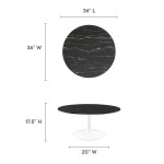 Lippa 36" Round Faux Marble Coffee Table - Image 4