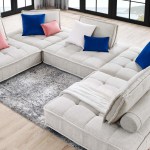 Saunter 5-Piece Tufted Fabric Fabric Sectional Sofa - Image 10