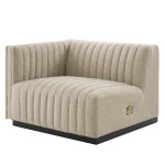 Conjure Channel Tufted Upholstered Fabric Left-Arm Chair - Image 2