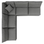 Commix 5-Piece Outdoor Patio Sectional Sofa - Image 9