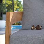 Brisbane Teak Wood Outdoor Patio Armchair - Image 2