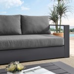 Tahoe Outdoor Patio Powder-Coated Aluminum Sofa - Image 3