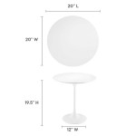 Lippa 20" Round Wood Side Table - Image 3