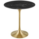 Lippa 20" Round Faux Marble Side Table - Image 2