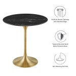 Lippa 20" Round Faux Marble Side Table - Image 3