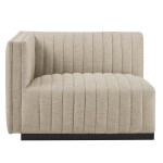 Conjure Channel Tufted Upholstered Fabric Loveseat - Image 6