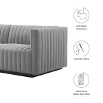 Conjure Channel Tufted Upholstered Fabric Loveseat - Image 14