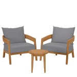 Brisbane 3-Piece Teak Wood Outdoor Patio Set - Image 12