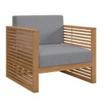 Carlsbad 3-Piece Teak Wood Outdoor Patio Set - Image 11