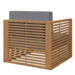 Carlsbad 3-Piece Teak Wood Outdoor Patio Set - Image 9