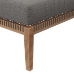 Clearwater Outdoor Patio Teak Wood Ottoman - Image 4